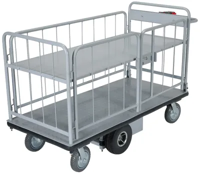 Vestil EMHC-2860-3 electric material handling cart shown from an alternate angle