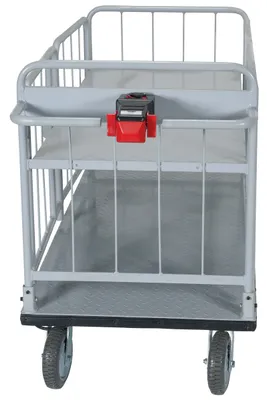 Vestil EMHC-2860-3 electric material handling cart shown from an alternate angle