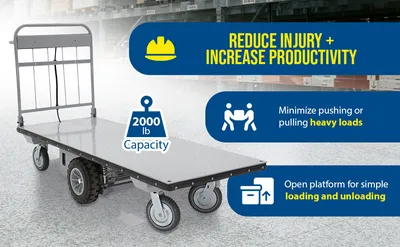 Vestil EMHC-2872-1 electric material handling cart feature highlights