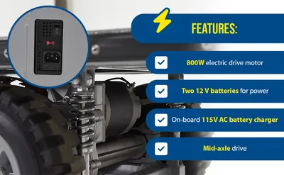 Vestil EMHC-2872-1 electric material handling cart feature highlights