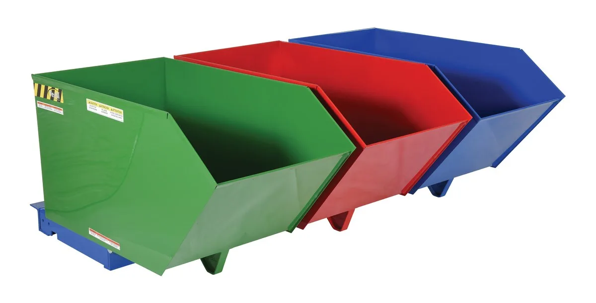 Vestil ENVIR-BIN triple-bin recycling hopper