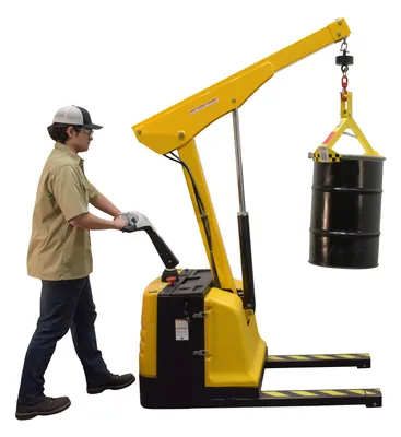Vestil EPFC-16-LP electric powered floor crane shown from an alternate angle