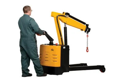 Vestil EPFC-25 electric powered floor crane shown from an alternate angle