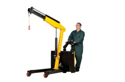 Vestil EPFC-25 electric powered floor crane shown from an alternate angle