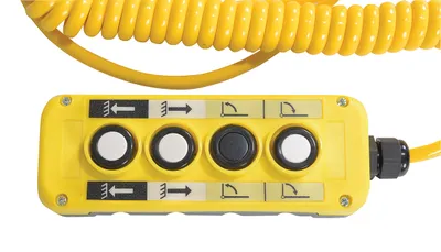 Vestil EPFC-HC electric powered floor crane shown from an alternate angle