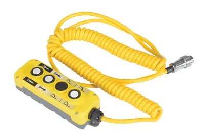 Vestil Plastic Power Lift Hand Control For Fully Powered Electric Floor Crane Models Yellow