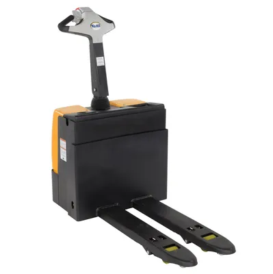 Vestil EPT-1540-26 fully powered electric pallet truck shown from an alternate angle