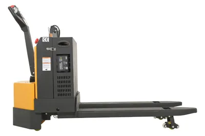 Vestil EPT-2748-45-SCL electric pallet trucks with scale shown from an alternate angle