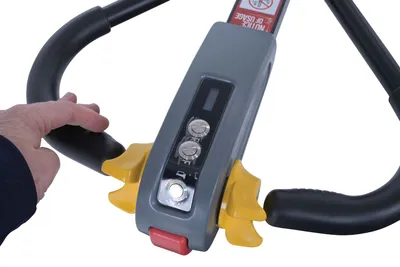 Vestil EPT-CFR-2748-40 electric pallet truck for cold room shown from an alternate angle