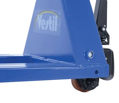 Vestil EPT-CFR-2748-40 electric pallet truck for cold room shown from an alternate angle
