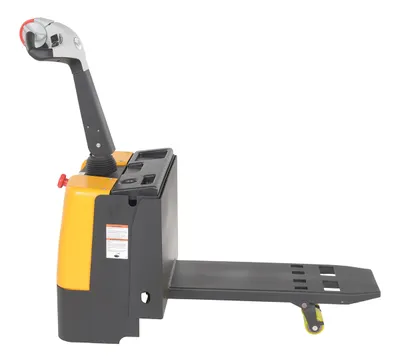 Vestil EPT-SF-1232-26 electric pallet truck with single fork shown from an alternate angle
