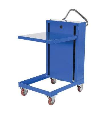 Vestil ETS-230 self-elevating spring table shown from an alternate angle