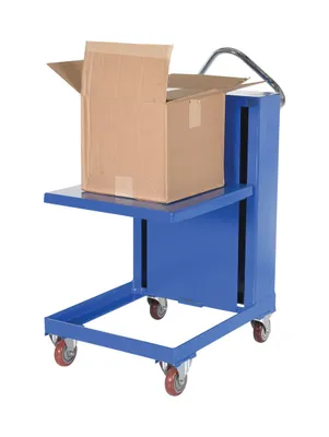 Vestil ETS-230 self-elevating spring table shown from an alternate angle