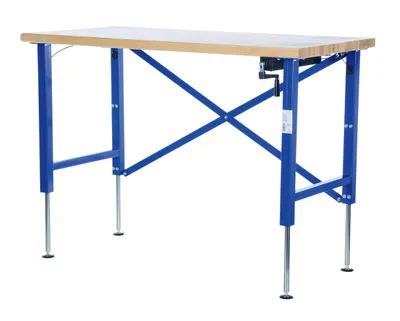 Vestil EWB-6030 manual adjustable ergonomic work benche shown from an alternate angle