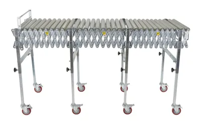 Vestil EXCNV-R-24-24 expandable roller conveyor shown from an alternate angle