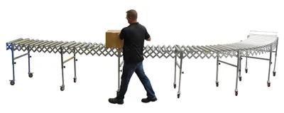 Vestil EXCNV-R-24-24 expandable roller conveyor shown from an alternate angle