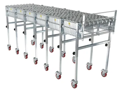 Vestil EXCNV-S-24-24 expandable roller conveyor shown from an alternate angle