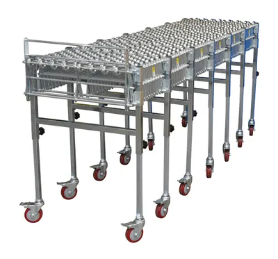 Vestil EXCNV-S-24-24 expandable roller conveyor shown from an alternate angle