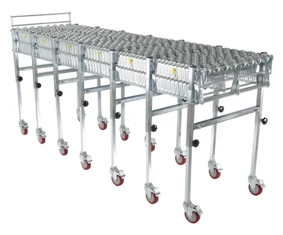 Vestil Steel Expandable Conveyor Skate 200 Lb. Capacity Silver