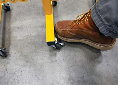 Vestil EXGATE-30-192 expand-a-gate shown from an alternate angle