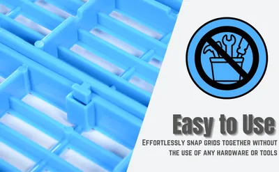 Vestil F-GRID plastic floor grid feature highlights