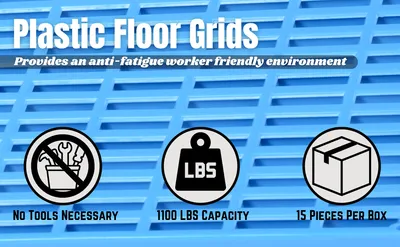Vestil F-GRID plastic floor grid feature highlights