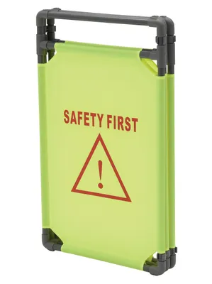 Vestil FBR-3 folding fabric barrier shown from an alternate angle