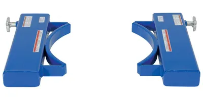 Vestil FDG-30 fork mounted drum gripper shown from an alternate angle