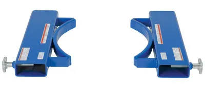 Vestil FDG-30 fork mounted drum gripper shown from an alternate angle