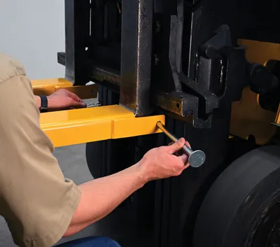 Vestil FE-4-63-P pin style fork extension shown from an alternate angle