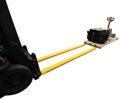 Vestil FE-4-90 loop-style fork extension shown from an alternate angle