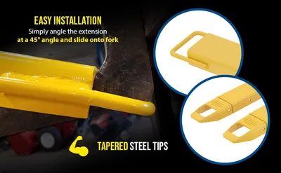 Vestil FE-5-60 loop-style fork extension feature highlights