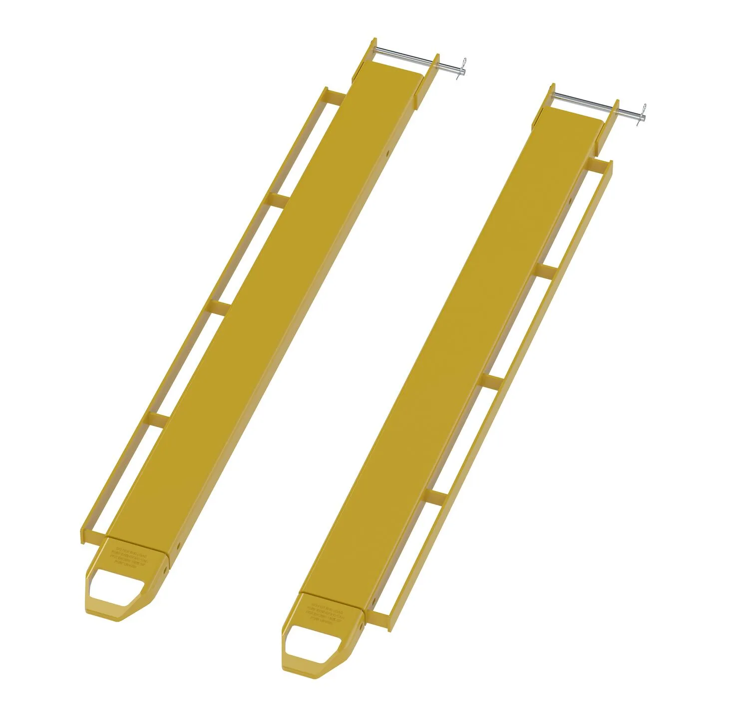 Vestil FE-5-72-P-LR fork extensions with side brackets for load strap
