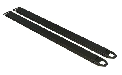 Vestil Steel Fork Extensions 5 In. x 96 In. 4,000 Lb. Capacity Black