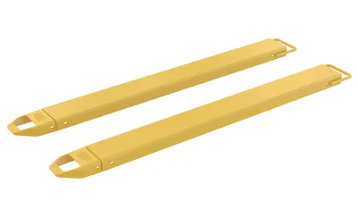 Vestil Steel Fork Extensions 6 In. x 66 In. 4,000 Lb. Capacity Yellow