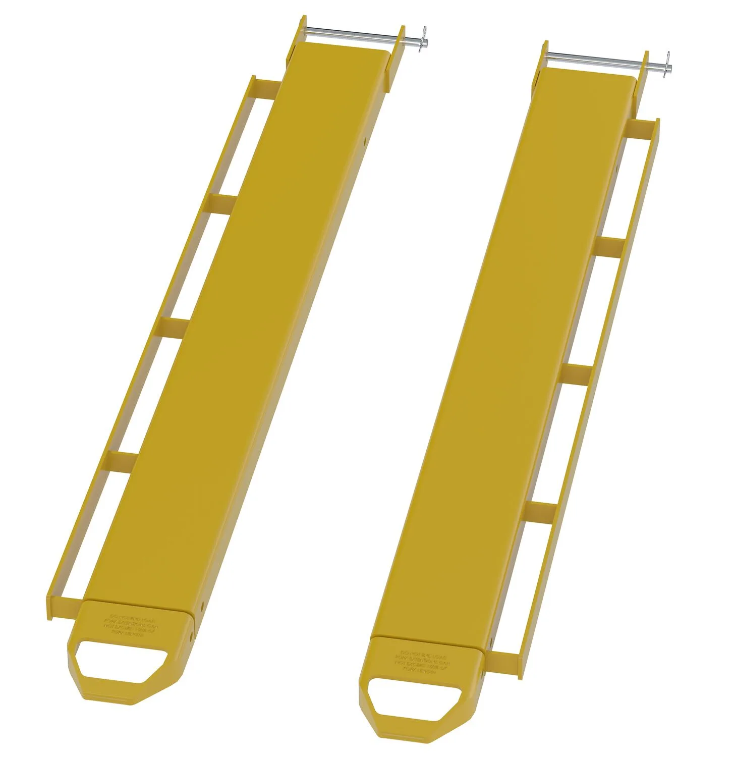 Vestil FE-6-72-P-LR fork extensions with side brackets for load strap