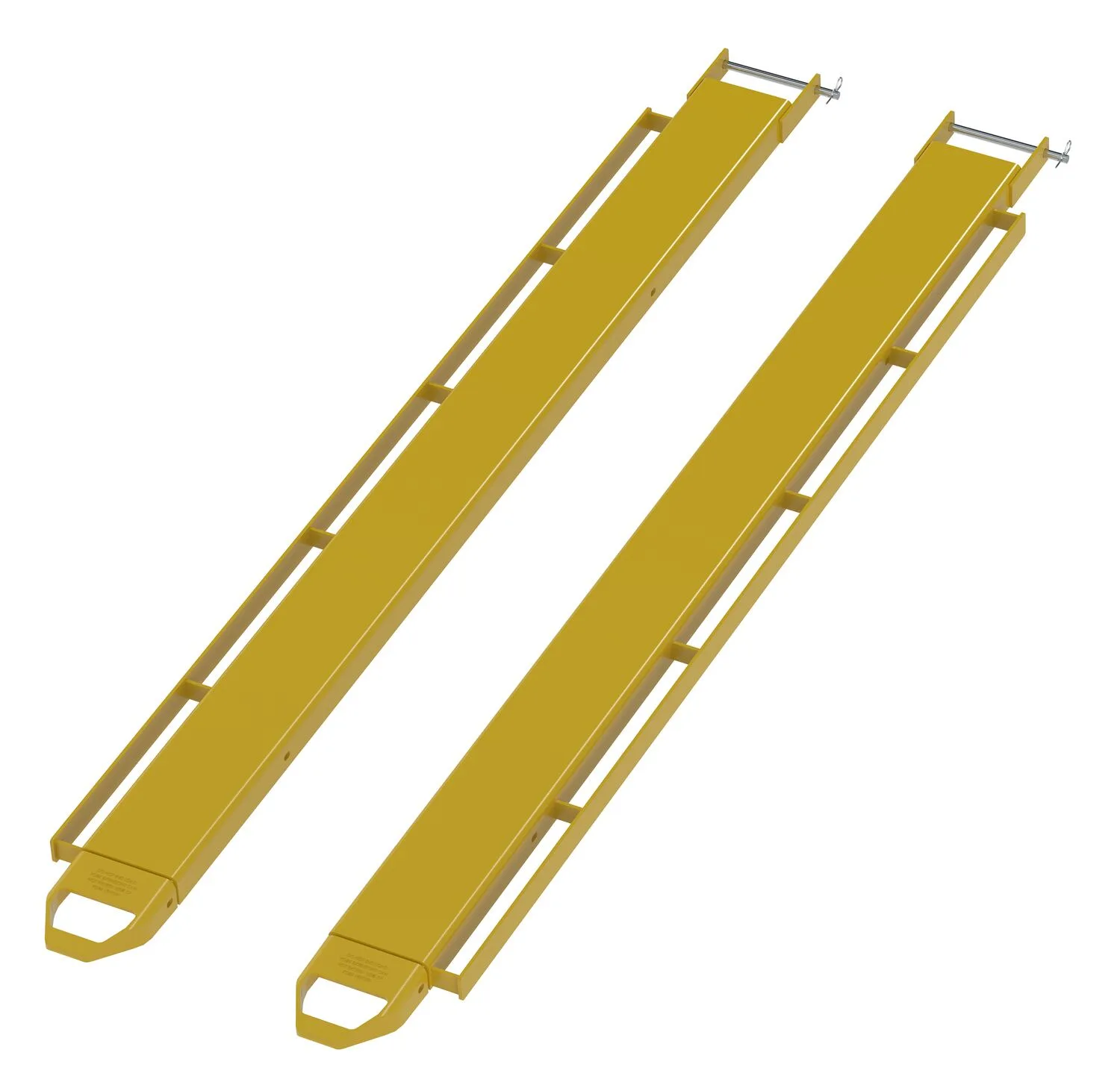 Vestil FE-6-96-P-LR fork extensions with side brackets for load strap