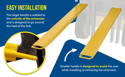 Vestil FE-HS-4-96 high strength fork extension feature highlights