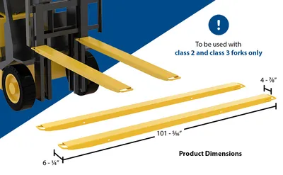 Vestil FE-HS-4-96 high strength fork extension feature highlights