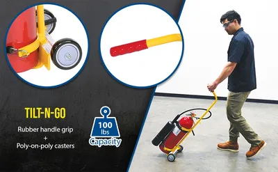 Vestil FEC-1 fire extinguisher carrier feature highlights