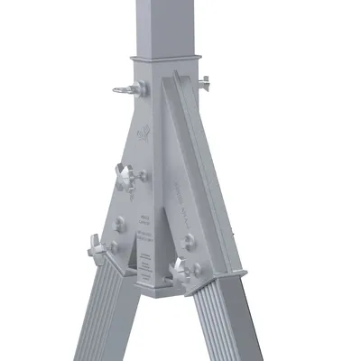 Vestil FHA-4-10-10 fixed height aluminum gantry crane shown from an alternate angle