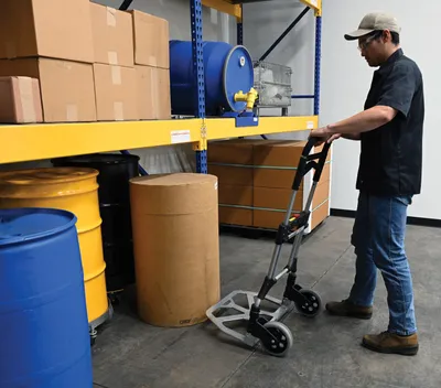 Vestil FHC-600 foldaway hand truck shown from an alternate angle