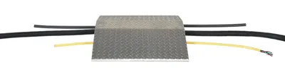 Vestil FHCR-24-36-4 fabricated aluminum hose & cable crossover shown from an alternate angle