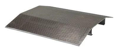 Vestil FHCR-48-48-16-4H fabricated aluminum hose & cable crossover shown from an alternate angle
