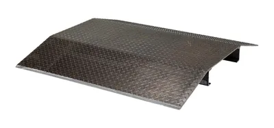 Vestil FHCR-48-48-16-4H fabricated aluminum hose & cable crossover shown from an alternate angle