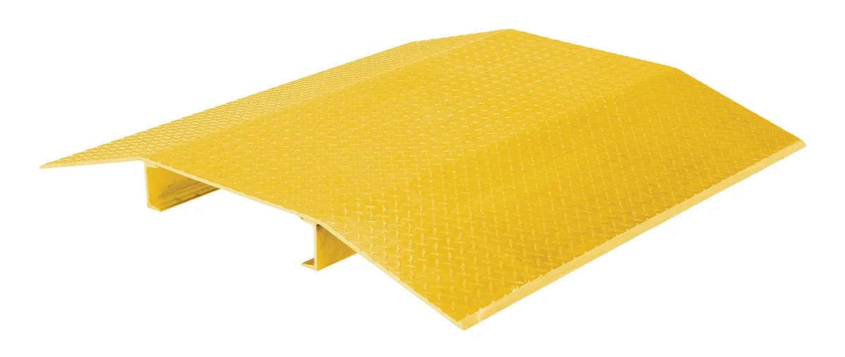 Vestil FHCR-48-48-16-4H-YL fabricated aluminum hose & cable crossover