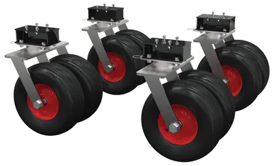 Vestil Pneumatic Rubber Dual Tire Kit 15-1/2 In. x 5-7/8 In. Wheel For Steel Fixed Height Gantry Cranes 4000 Lb. Capacity