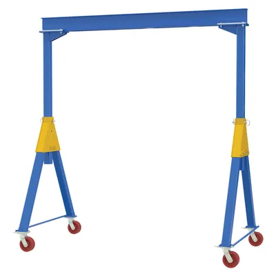 Vestil FHSN-6-10-VG fixed height steel gantry cranes with v-groove casters- knockdown