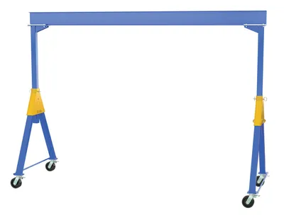 Vestil FHSN-6-20-TLC fixed height steel gantry cranes with total locking casters - knockdown
