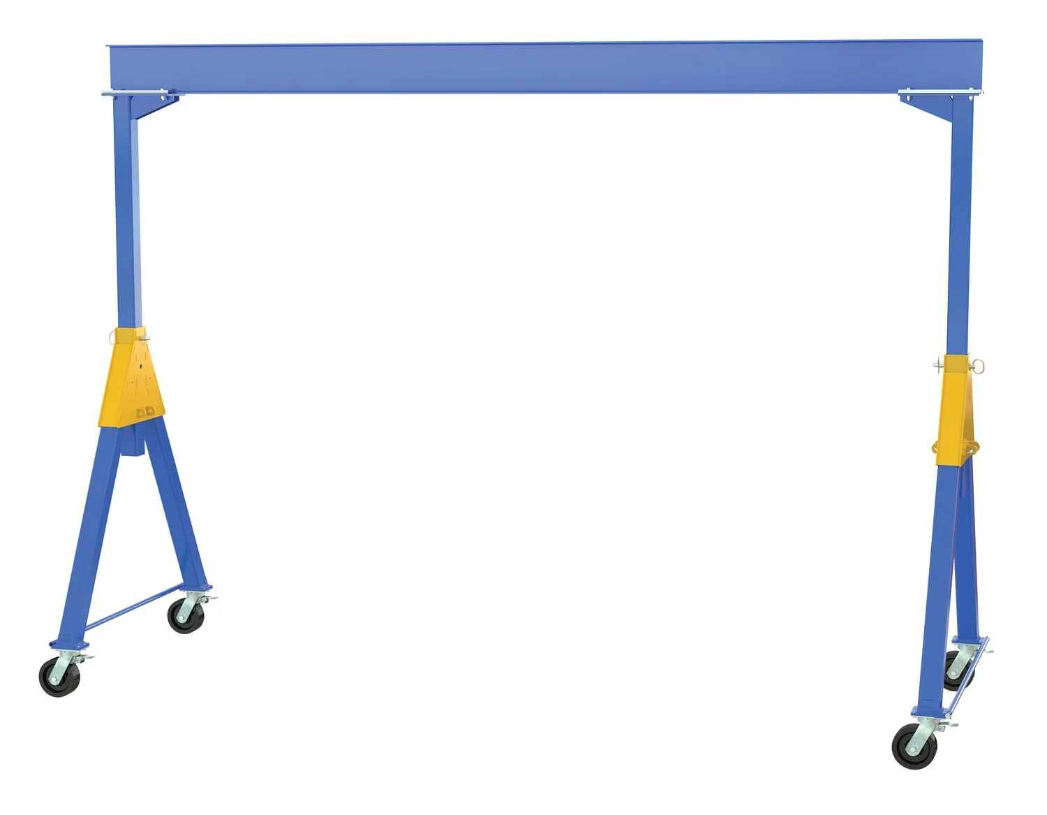 Vestil FHSN-6-20-TLC fixed height steel gantry cranes with total locking casters - knockdown